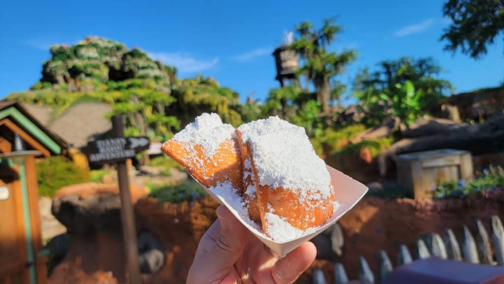 Tiana's Famous Beignets at Golden Outpost are Now Available and are Delicious