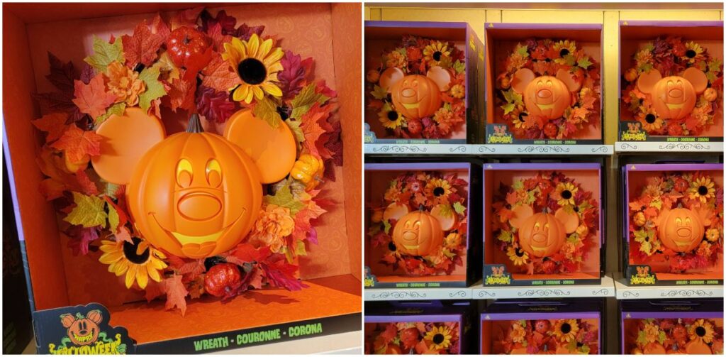 2024 Most Wanted Halloween Gift - Mickey Mouse Jack-O-Lantern Wreath is Available at Disney World