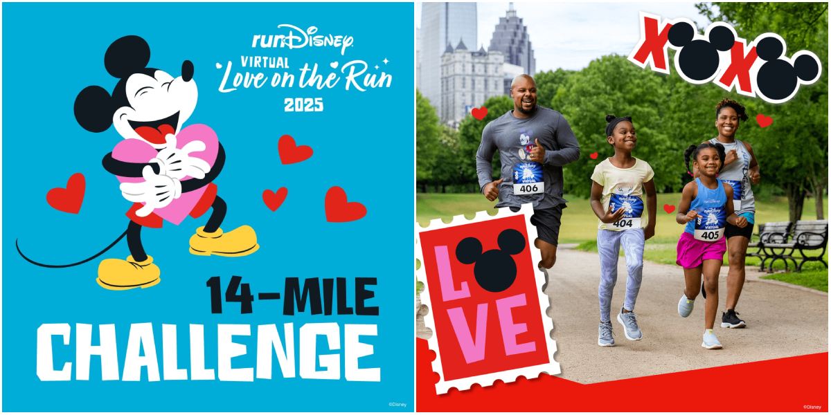 runDisney Announces The Newest Virtual Series 14 Mile 'Love on the Run' February 2025