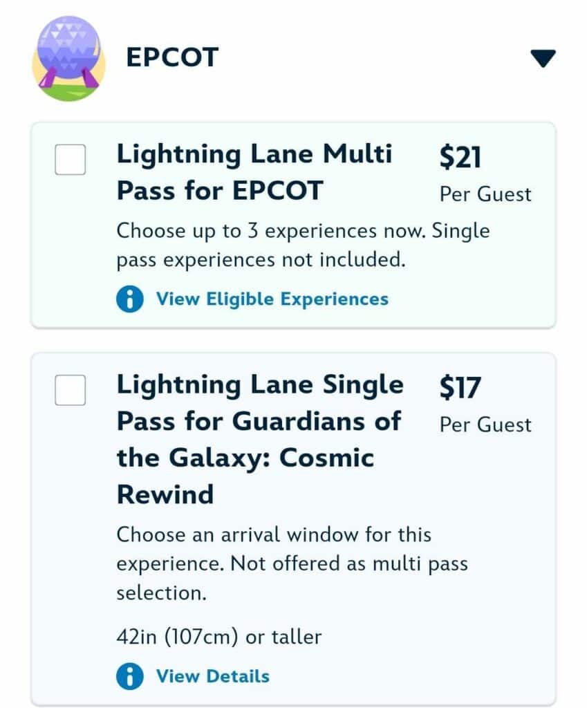 Walt Disney World Annual Fall Price Hikes: Lightning Lane Single Pass For Tron, GOTG, and 7DMT