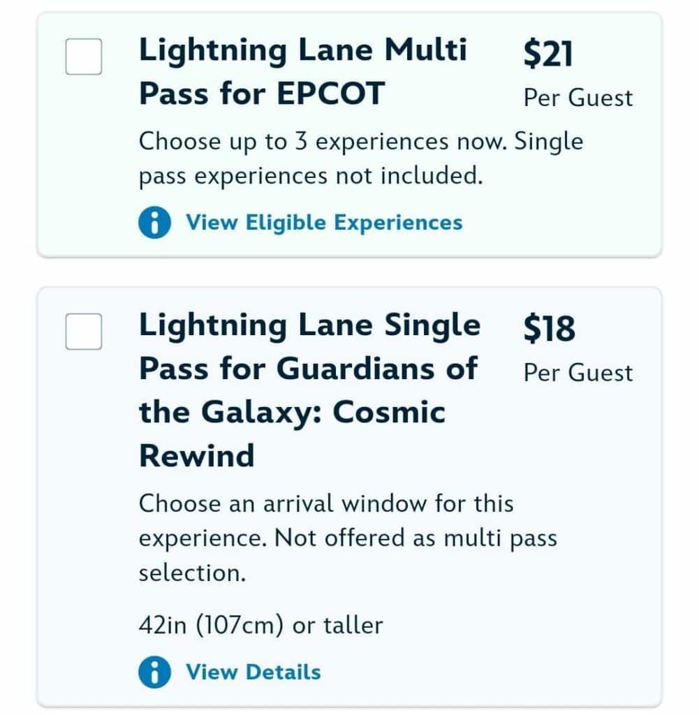 Walt Disney World Annual Fall Price Hikes: Lightning Lane Single Pass For Tron, GOTG, and 7DMT