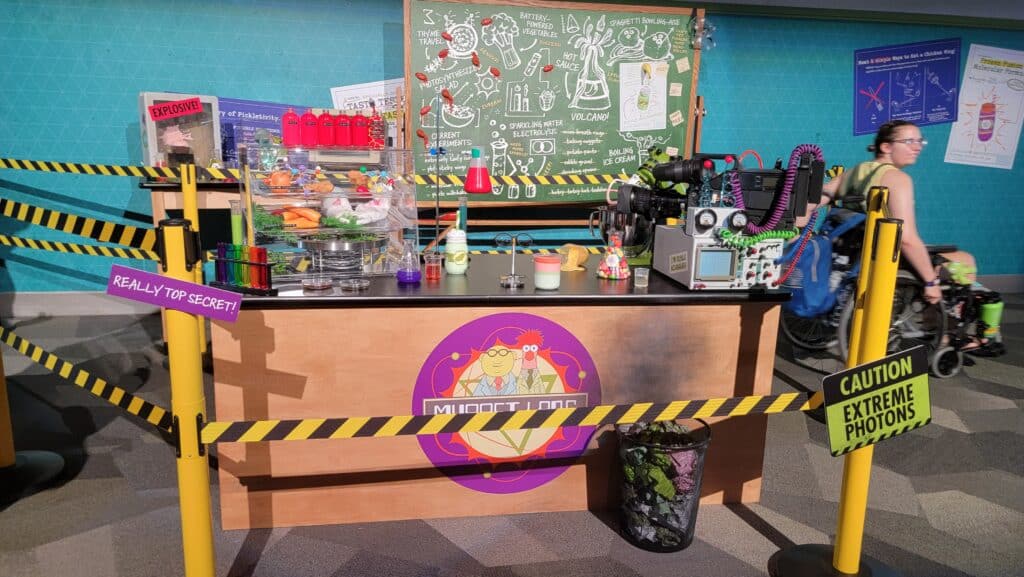 Fixed and Returned! Muppet Labs Photo Op is Back in Odyssey Pavilion 1 Month After Removal