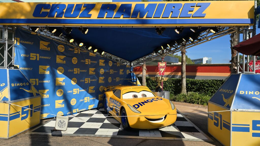 Last Lap for Lightning McQueen Racing Academy Today at Disney World Cruz Ramirez car