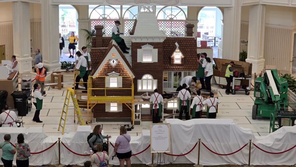 Grand Floridian Gingerbread House Construction Started for 2024 - Disney World Holidays