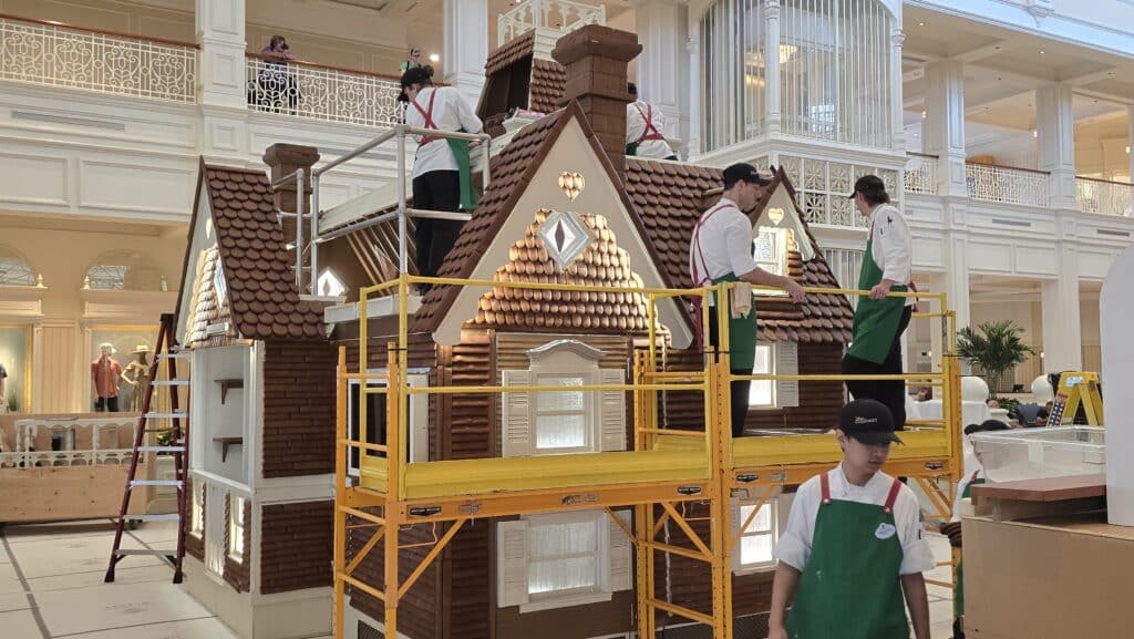 Grand Floridian Gingerbread House Construction Started for 2024 - Disney World Holidays