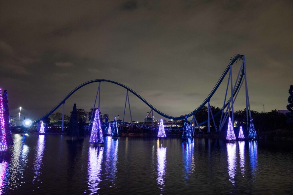 Coasters After Dark at SeaWorld Orlando During the Holiday Season 2024