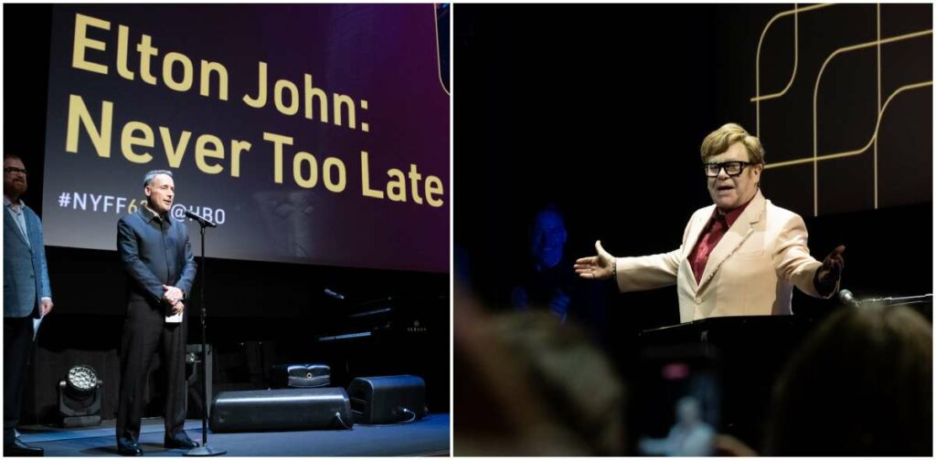 Elton John Surprise Performance at the New York Film Festival Premier of “ELTON JOHN: NEVER TOO LATE” coming to Theaters and Disney+