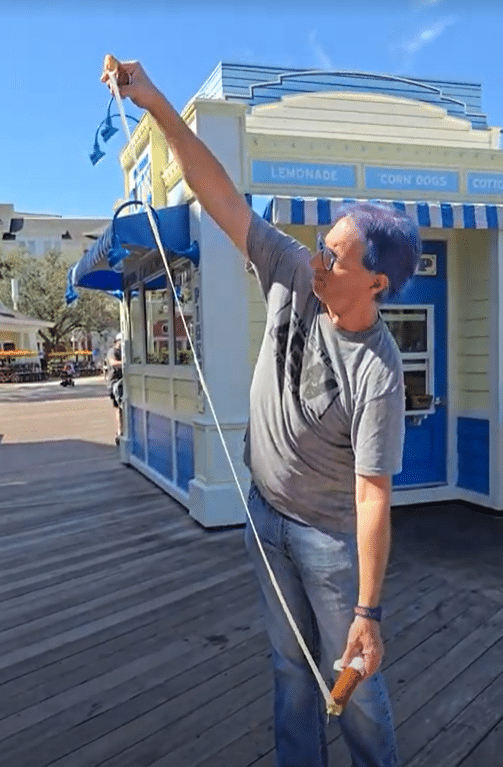 Food You Can Play With - Giant Mozzarella Stick at Blue Ribbon Corn Dog Disney World