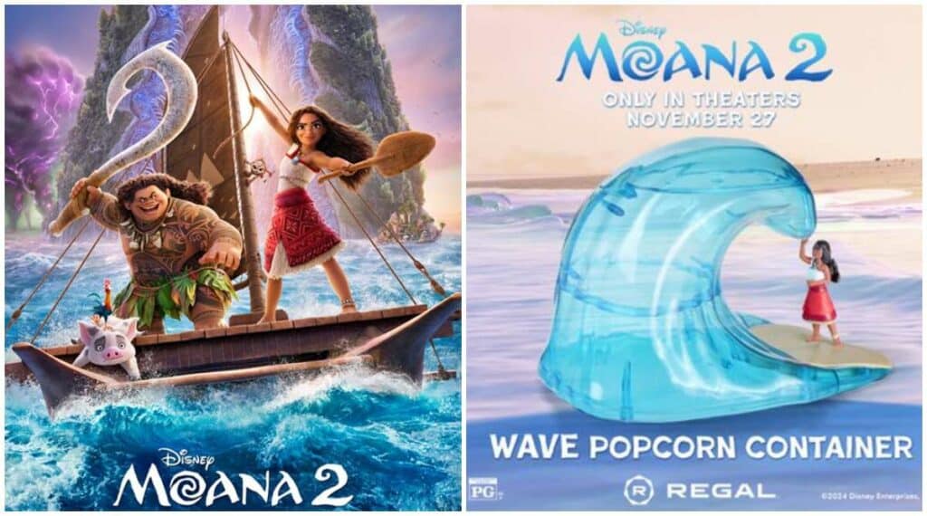 Walt Disney Animation "Moana 2" Tickets On Sale Now - New Popcorn Buckets and Sippers at AMC and Regal