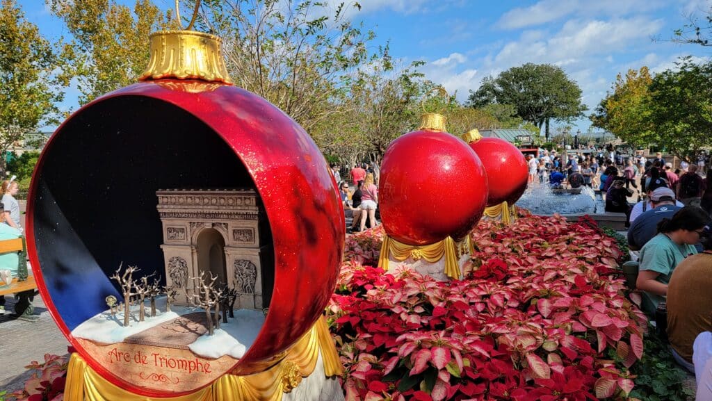 Holiday Decorations Arrive at Epcot World Showcase Before Start of Festival of the Holidays 2024