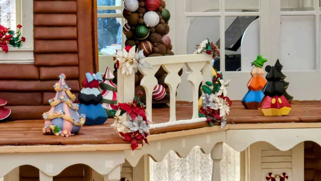 Disney Christmas Tree Character List at Grand Floridian Gingerbread House 25th Anniversary