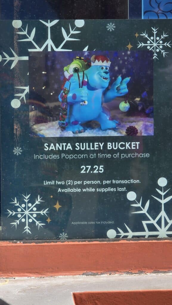 Santa Sully Popcorn Bucket Surprise Release at Walt Disney World