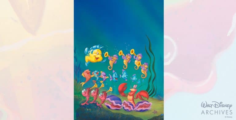 Celebrate the 35th Anniversary of "The Little Mermaid" Go Behind the Scenes with Disney Archives Product Artwork