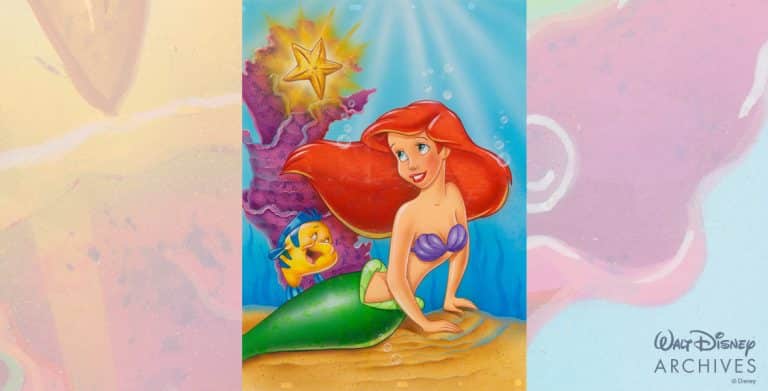 Celebrate the 35th Anniversary of "The Little Mermaid" Go Behind the Scenes with Disney Archives Product Artwork